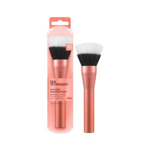 Real Techniques Extra Big Stippling Brush, Large Makeup Brush for Liquid & Cream Foundation, BB/CC Cream, Skin Tints, XL Oversized Brush, Cruelty-Free, Synthetic Bristles, 1 Count
