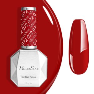 MelodySusie Cherry Red Gel Nail Polish,0.5 Fl Oz Soak Off UV LED Ruby Dark Red Gel Polish Christmas Gift for Women Nail Art Manicure Salon DIY Nail Design Decoration at Home-072
