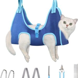 Supet Dog Grooming Hammock, Helpful Hammock for Nail Trim, Restraint Sling for Nail Clipping, Cat Grooming Hammock for Dog Pet to Nail Trimming