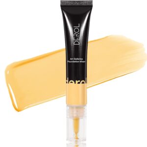Yellow Foundation Mixing Pigment for Adjusting Shade and Color Corrector, Blends Easily, Yellow Color Corrector for Neutralizing Pink Red Tones in Foundation or Concealer (03#)