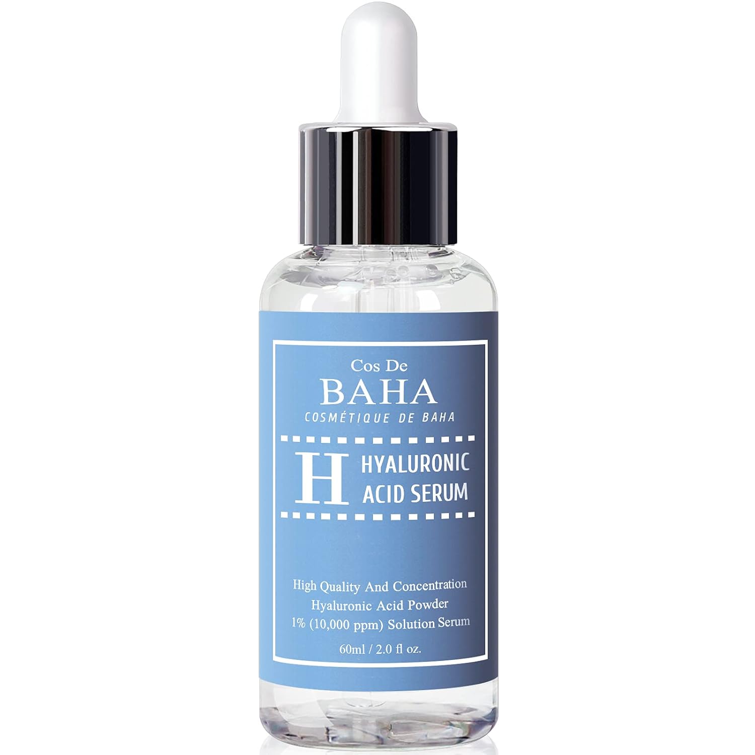 Pure Hyaluronic Acid 1% Serum 10,000ppm - Hydrating Face Serum for Fine Lines - Intense Moisture Facial Serum for Visibly Plumped Skin, 2 Fl Oz (60ml) - Image 9