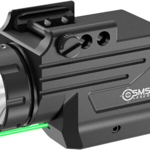 GL50 1000 Lumens Rechargeable Pistol Laser Light Combo, Aluminum Low-Profile Picatinny Rail Green Laser Flashlight Combo for Glock Taurus G2C G3C Ruger Springfield H&K S&W