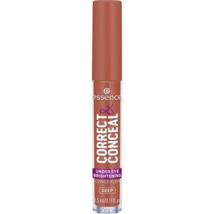 essence | Correct & Conceal Under Eye Brightening Concealer | Easy Application, Lightweight, Buildable, Infused with Aloe Vera | Vegan & Cruelty Free (40 | Deep)
