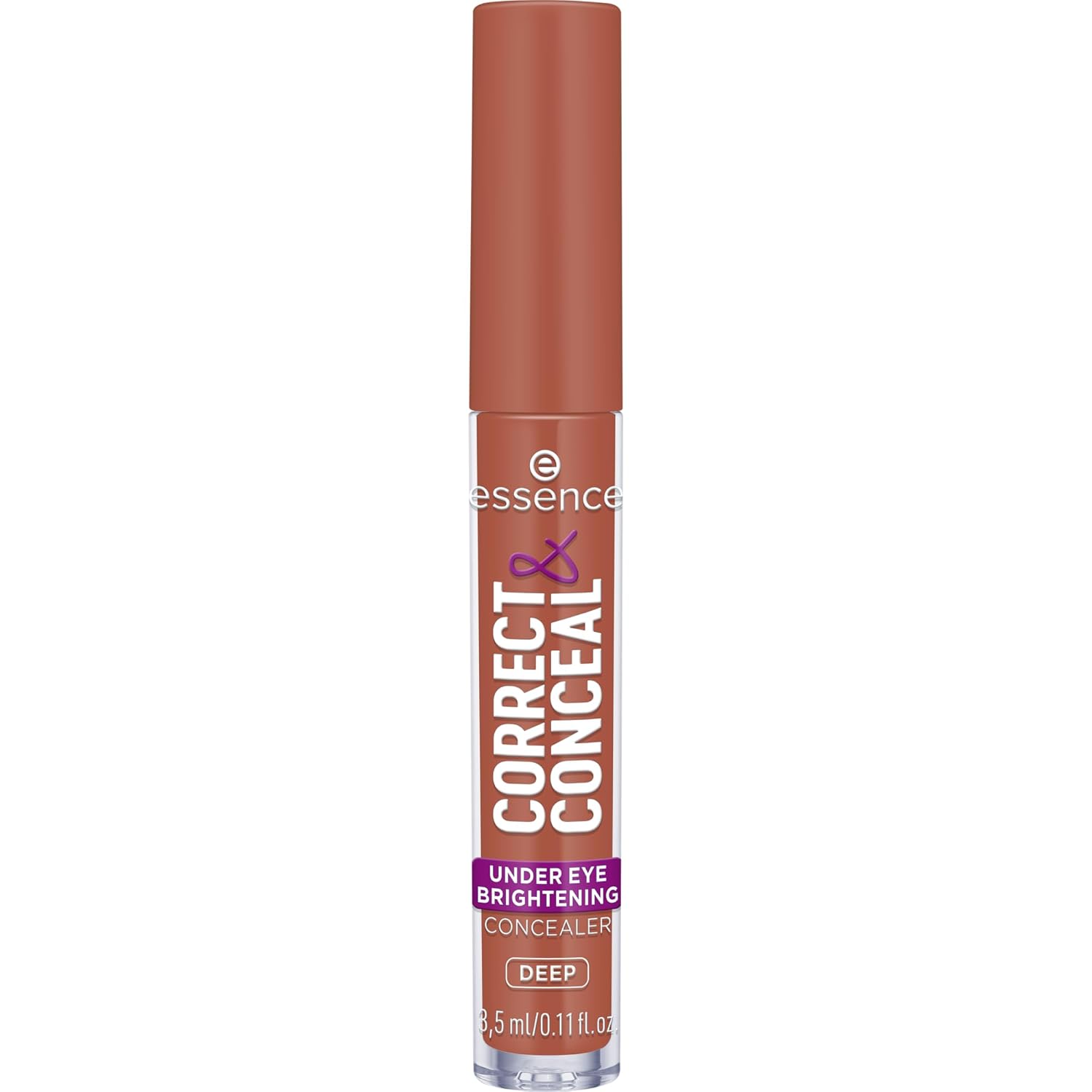 essence | Correct & Conceal Under Eye Brightening Concealer | Easy Application, Lightweight, Buildable, Infused with Aloe Vera | Vegan & Cruelty Free (40 | Deep)