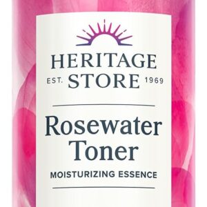 HERITAGE STORE Rosewater Facial Toner with Hyaluronic Acid, Dry to Combination Skin, Hydrating Toner Refines Pores, Minimizes Look of Fine Lines and Wrinkles, Hypoallergenic, Vegan, Cruelty Free, 8oz
