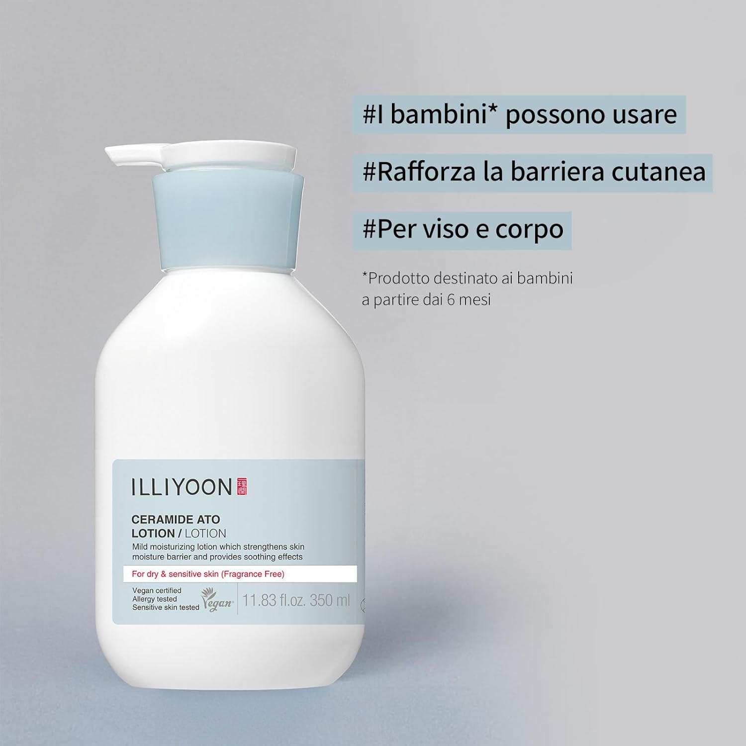 Illiyoon Ceramide Ato Lotion | Lightweight Moisturizer for Dry & Sensitive Skin, Barrier Repair for Face & Body, Mild for Babies, Vegan Certified, Korean Skin Care, 11.83 fl.oz. - Image 6