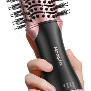 Travel Hair Dryer Brush, Mini Size Blow Dryer Brush with 2 Inch Ceramic Barrel, 4 in 1 Blow Dryer Brush for All Hair Types