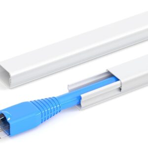 Cord Hider for One Wire, 102in Cable Hider Concealer, Paintable Wall Wire Covers, PVC Cable Management Raceway for A Thick Extension Cord, 6 x L17in W0.59 H0.4in, White