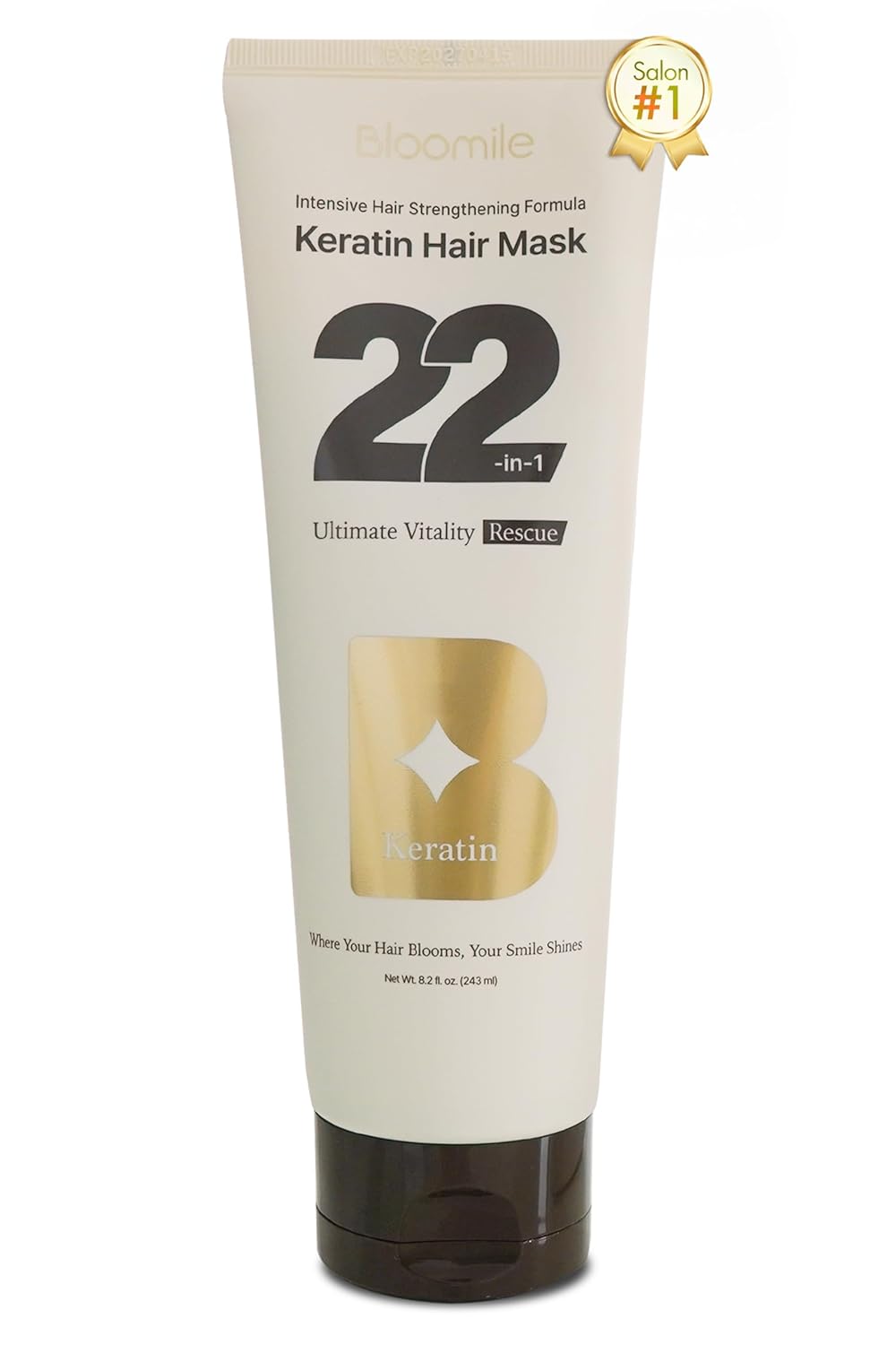 K-Salon 22-in-1 Keratin Hair Mask | Intensive Strengthening Mask for Damaged Hair & Growth with 22 Key Ingredients | Deep Conditioning Repair (8.2 fl oz)