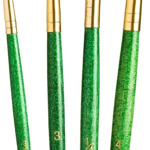 Princeton RealValue Brush Set, White Taklon, Green Handle, 4 Piece, 1 Count