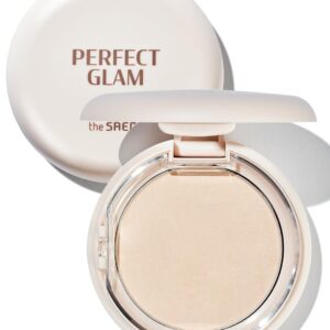 THESAEM Glam Glow Pact - Illuminating Pressed Powder for Oily & Combo Skin - Matte Finish with Radiant Finish - Sebum Control Pore Refining Pact with Natural Luminous Glow, 0.3oz.
