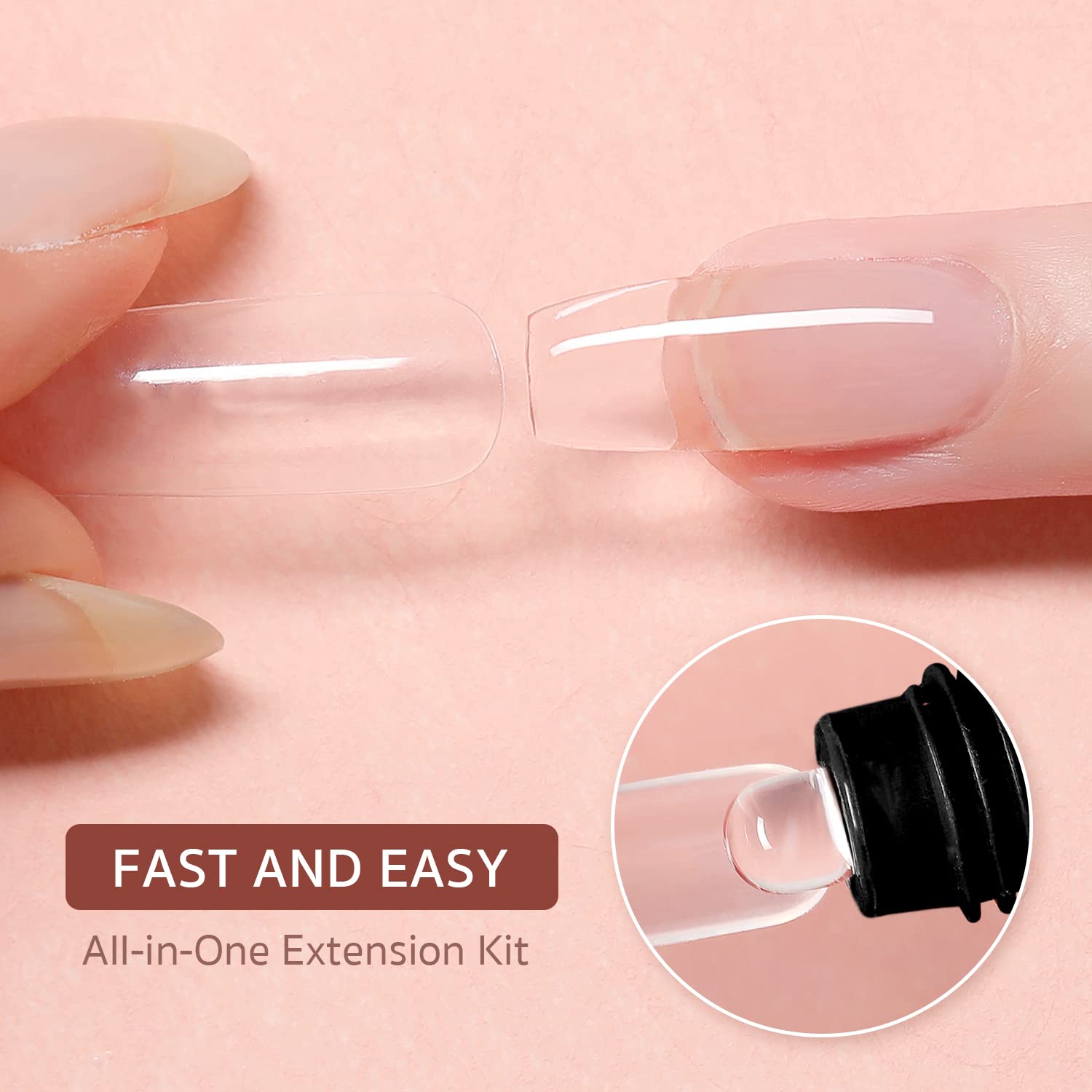 GAOY Poly Gel Nail Kit with U V Light Starter Kit, 6 Pcs Builder Gel Extension Kit for Beginners with Everything Nail Art DIY - Image 2
