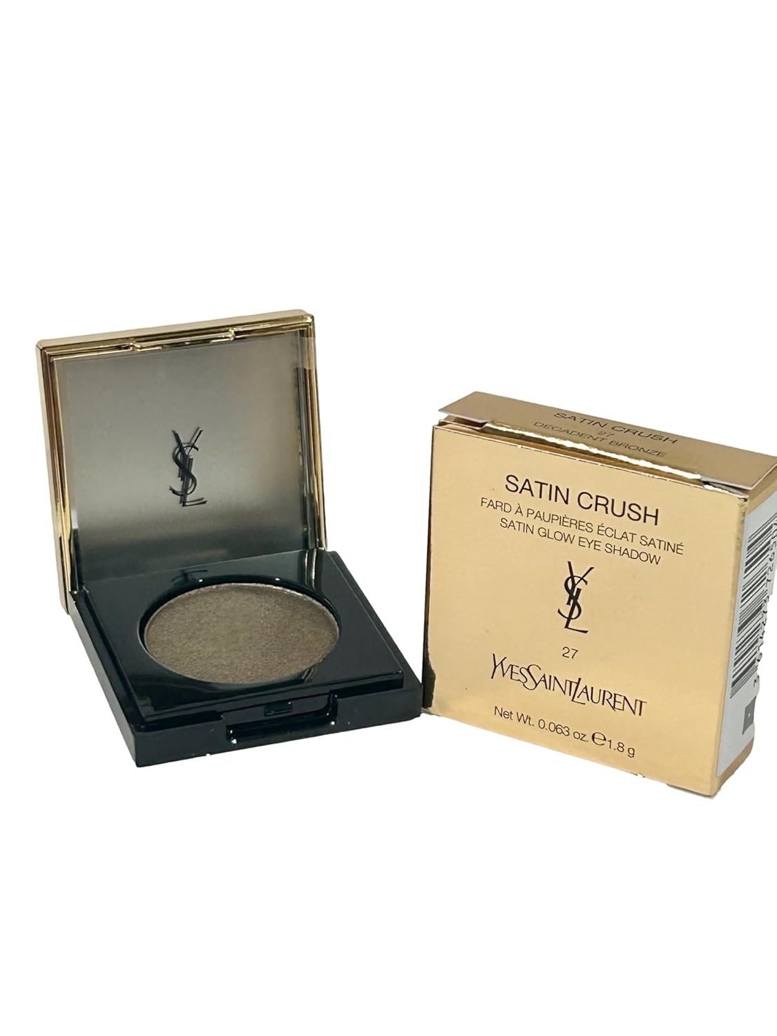 Yves Saint Laurent Satin Crush Satin Glow Eye Shadow, 0.063 oz/1.8 g, Color #27 Decadent Bronze