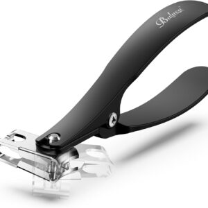 BALUCA 360° Rotating Jaw Toenail Clippers for Thick Nails for Seniors - Comfortable Grip Handle Fingernail Clippers, Upgraded Design Nail Cutters Trimmer for Men and Women