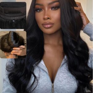UNICE Pre Everything Body Wave 13x4 Lace Front Wigs Human Hair with Elastic Drawstring Glueless Wig Human Hair Pre Plucked Pre Cut Lace Bleached Knots Ready to Wear Frontal Wig 20 Inches