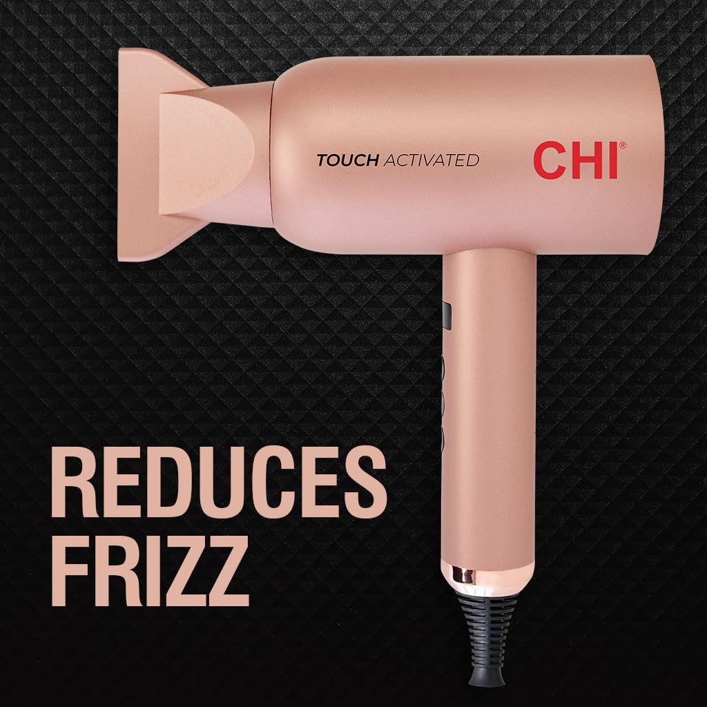 CHI Touch Activated Compact Hair Dryer, Hair Dryer for Smooth & Voluminous Hair, Quick-Drying for Shiny, Frizz-Free Hair, Lightweight & Low Noise - Image 7
