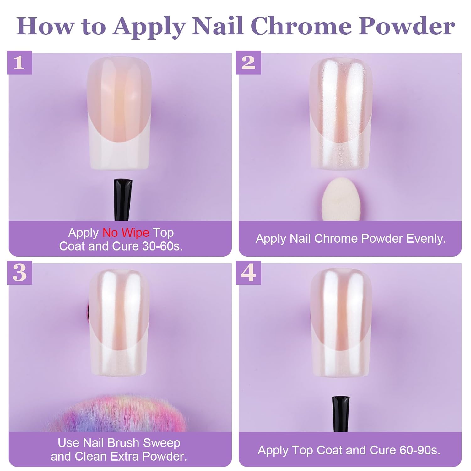Teenitor Long Square French Tip Press on Nails Set, 15 Sizes Available - Image 5