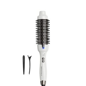 Wavytalk Thermal Brush, 1.5 Inch Blowout Express Ionic Thermal Round Brush Creates Blowout Look in 10 Minutes Makes Hair Shinier & Smoother, Dual Voltage (White)