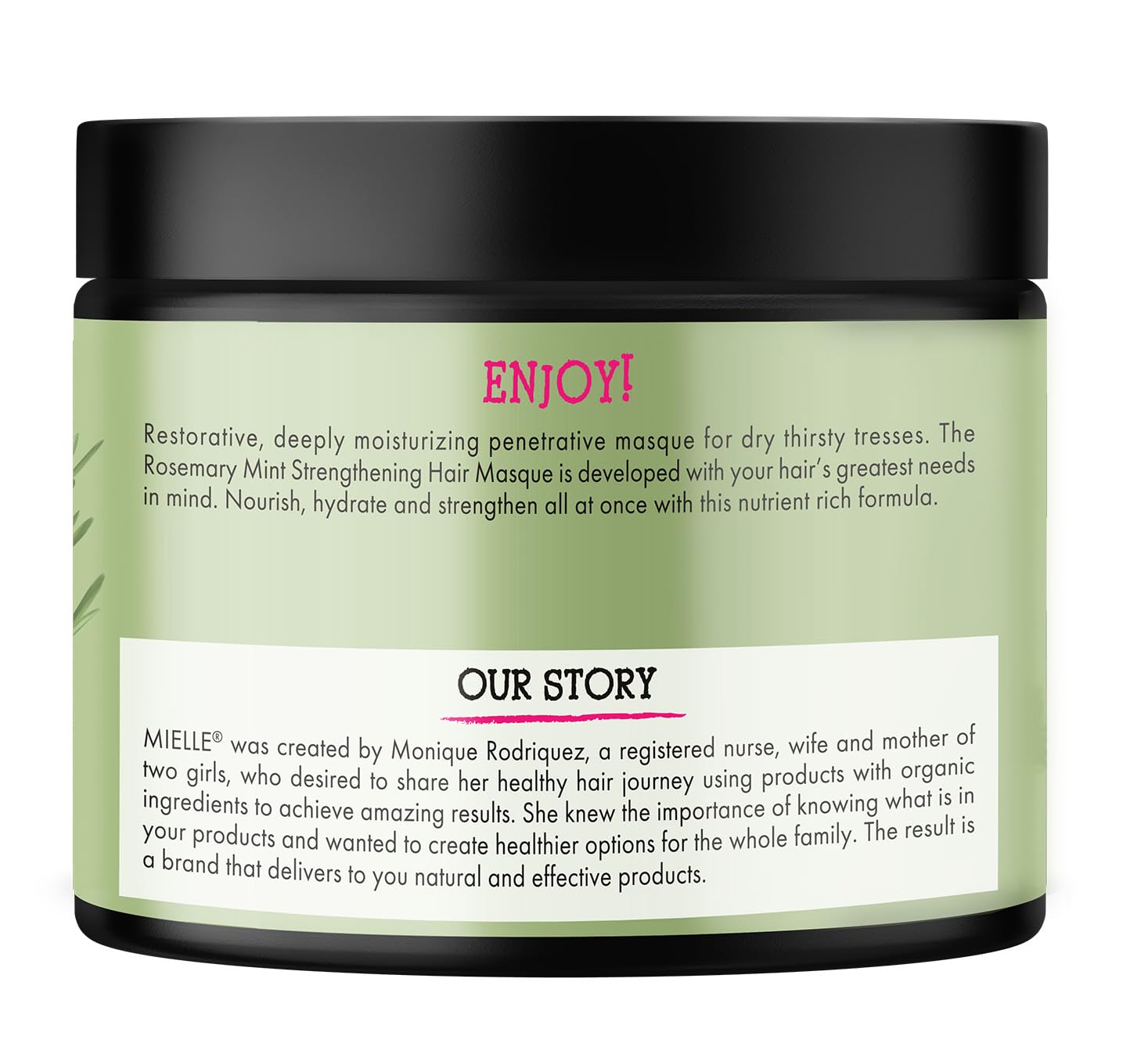 Mielle Organics Rosemary Mint Strengthening Hair Masque, Essential Oil & Biotin Deep Treatment, Miracle Repair for Dry, Damaged, & Frizzy Hair (12 Oz) - Image 7