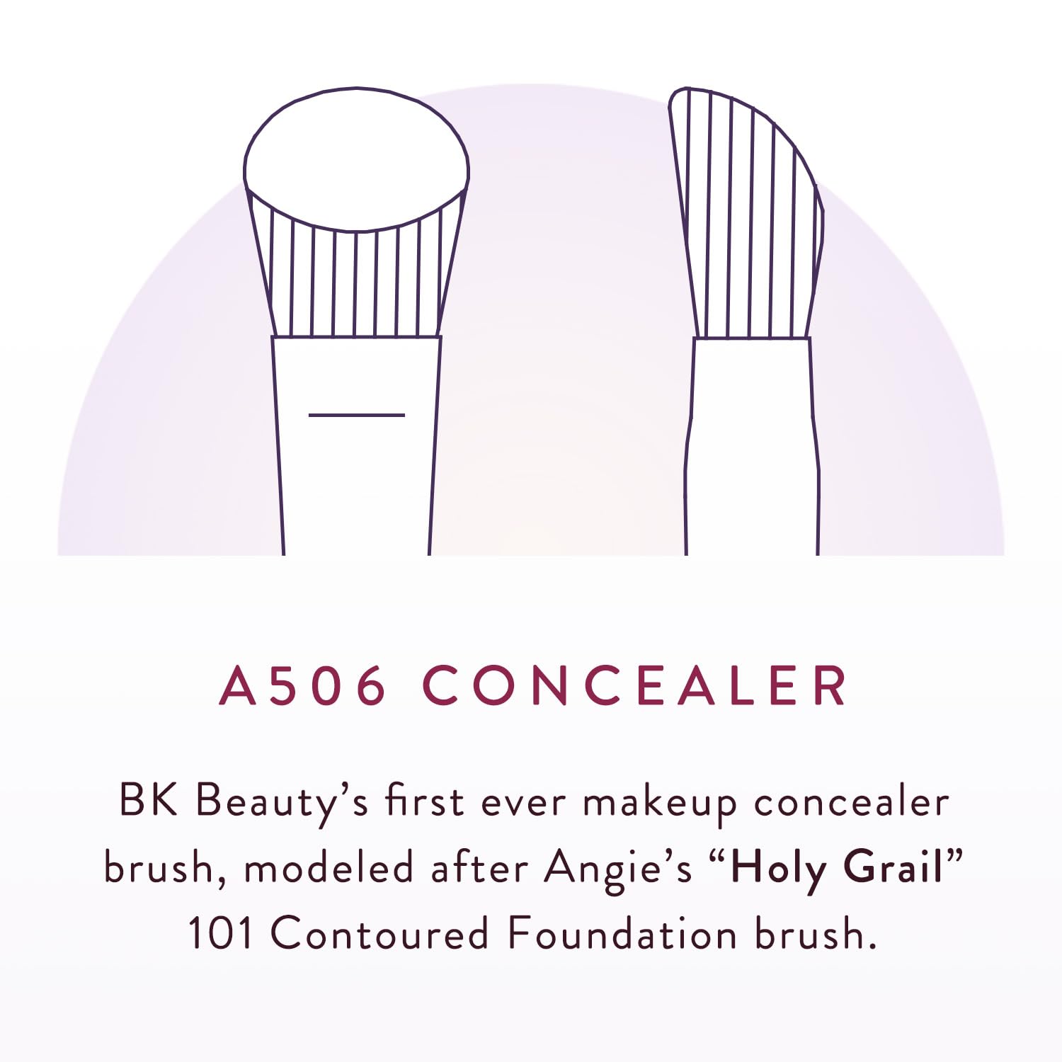 BK BEAUTY BRUSHES - ANGIE HOT & FLASHY A506 CONCEALER - Viral "Kitten Paw" Face Brush - Under-Eye Concealing and Contouring - Makeup Brushes - Image 5