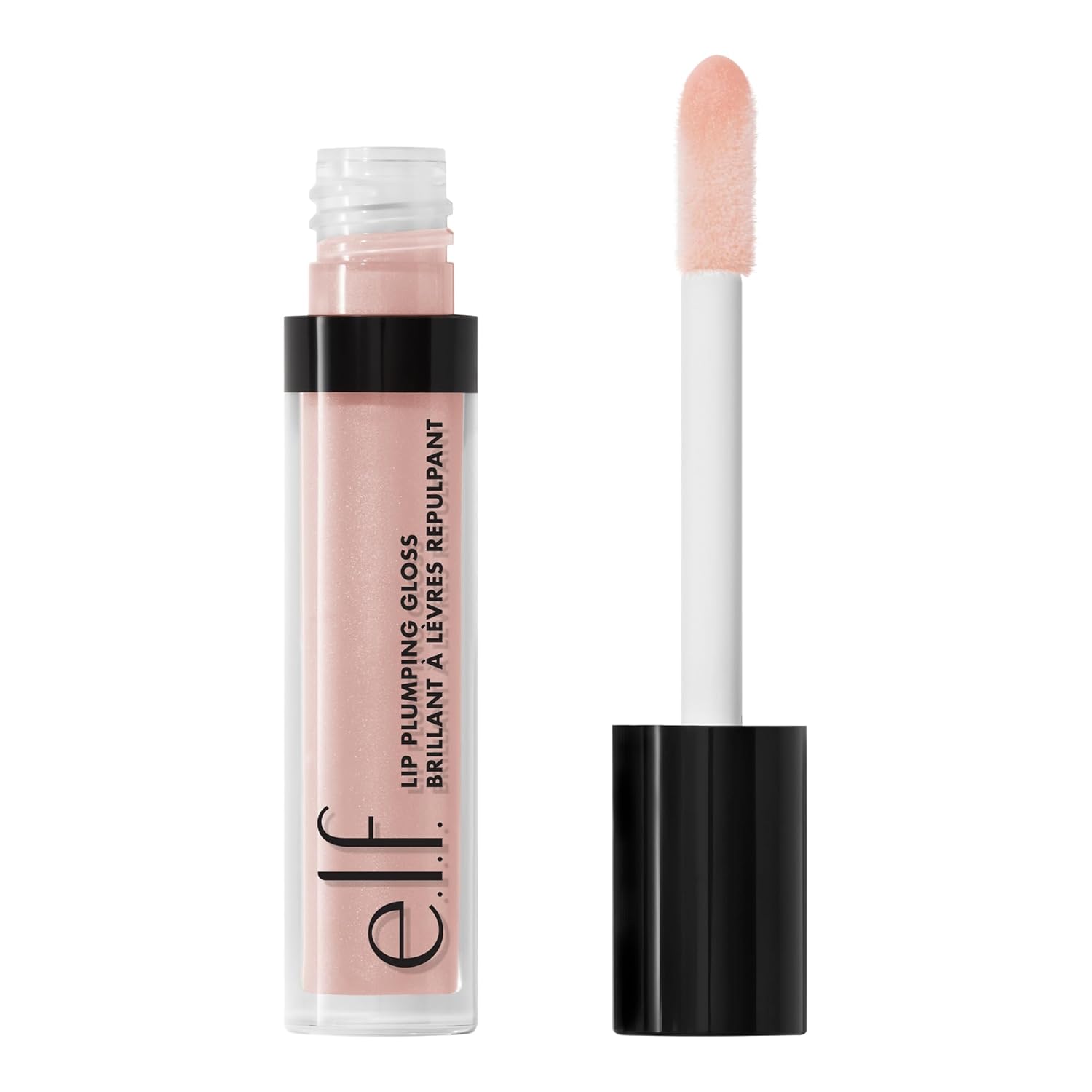 e.l.f. Lip Plumping Gloss, High-Shine Sheer Color, Hydrates & Creates Fuller Lips With Vitamin E, Vegan & Cruelty-Free, Pink Cosmo