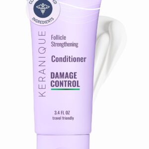 Keranique Damage Control Conditioner - Hydrating Treatment with Keratin for Dry Damaged Hair