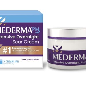 Mederma PM Intensive Overnight Scar Cream, Works with Skin's Nighttime Regenerative Activity, Clinically Shown to Make Scars Smaller and Less Visible, 1.7 Oz (48g)