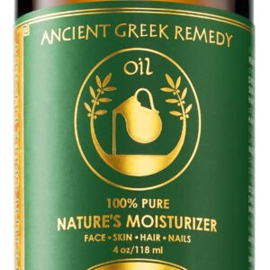 Ancient Greek Remedy - Hydrating Face Oil for Women - Anti-Aging Serum with Organic Jojoba, Rosehip, Sweet Almond, Olive, and Vitamin E - Fast Absorbing Body Oil for Dry Skin - Fragrance Free, 4 fl oz