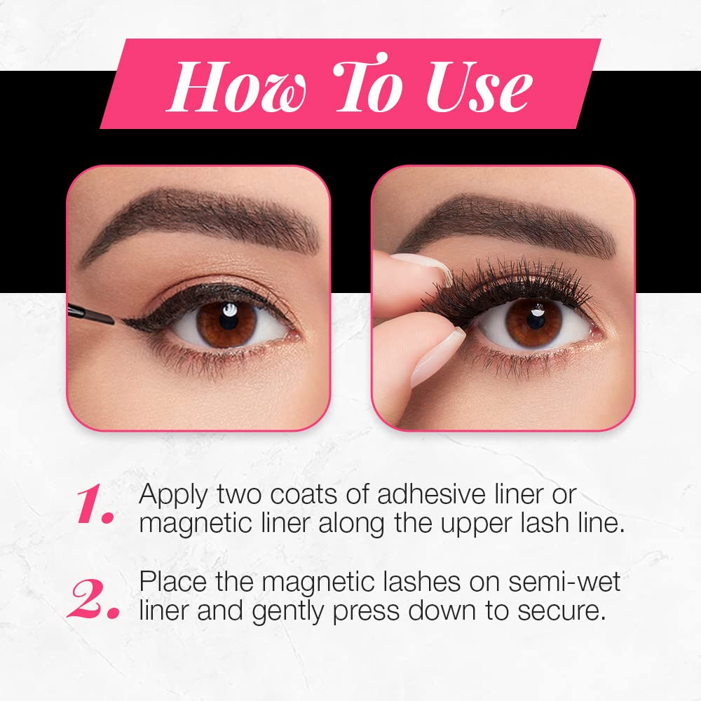 Ardell 817 Magnetic Faux Mink Eyelash Set with Easy Application Liquid Liner - Image 6