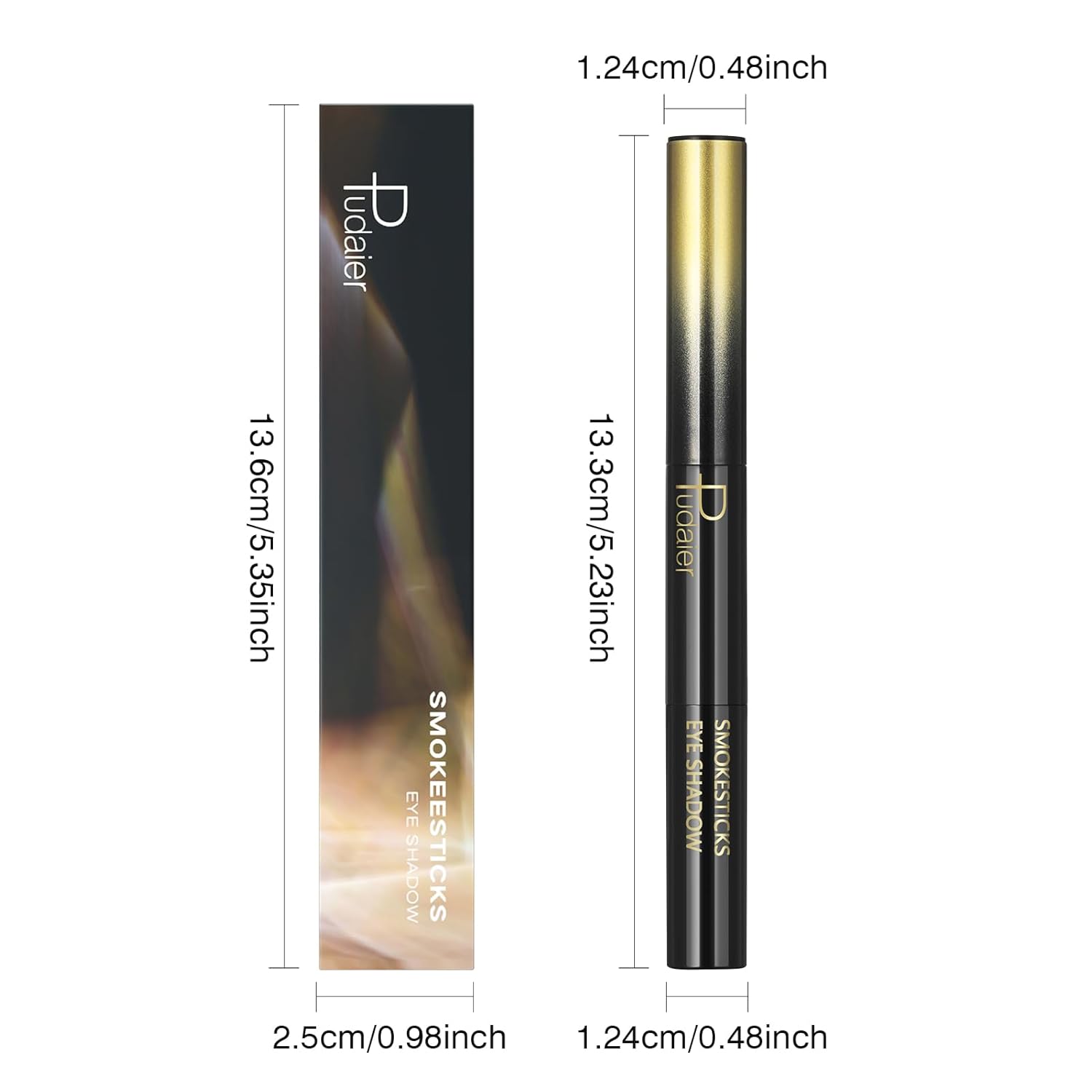 New 2 in 1 Magic Eyeshadow Stick with Powder and Cream Heads, One Stick with Waterproof Shimmer and Matte Texture for Fast Drawing Smoky Eye Shadow Makeup - Image 5