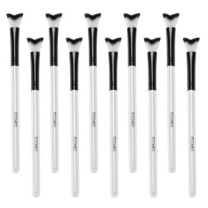 10 PCS Curved Fluffy Lash Cleaning Brushes, Eyelash Extension Shampoo Cleansing Brush, Swoop Eyelash Cleanser Brushes, Eyelash Wash Brush Sets Professional