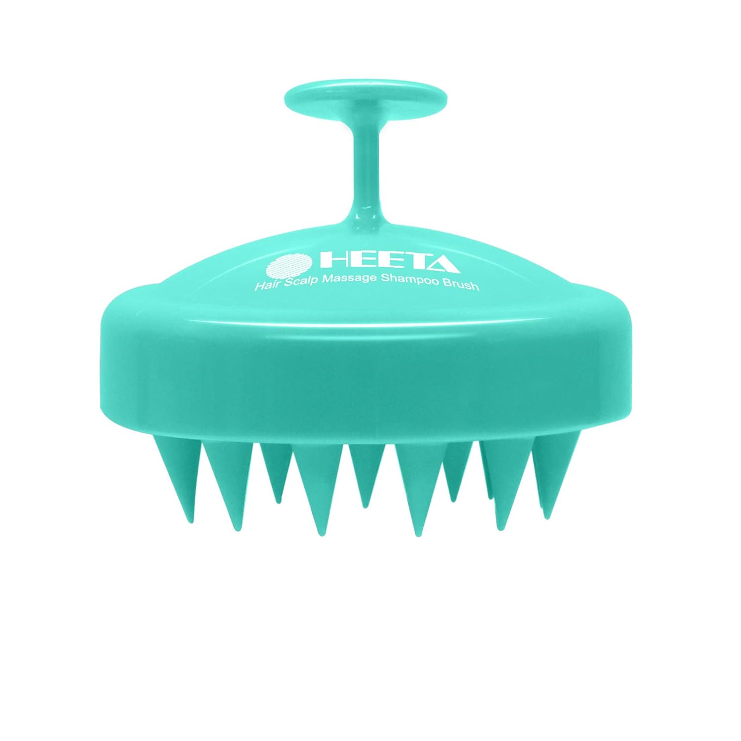 HEETA Scalp Massager Hair Growth, Soft Silicone Scalp Scrubber Shampoo Brush for Exfoliation, Dandruff Removal Head Massage Stress Relax, Wet & Dry Use for Thick Thin Curly Hair Care, Green