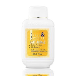 Fair & White Original, AHA Body Lotion – 17.6fl oz / 500ml – Skin Brightening Cream, Lactic Acid Moisturizing Lotion, Even Skin Tone, Helps to Remove Dark Spots