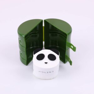 ENERGY Kabuki Brush Panda Foundation Makeup Brush for Liquid Cream Foundation Vegan Synthetic Blending Buffing Contouring Face Brush with Travel Case, green