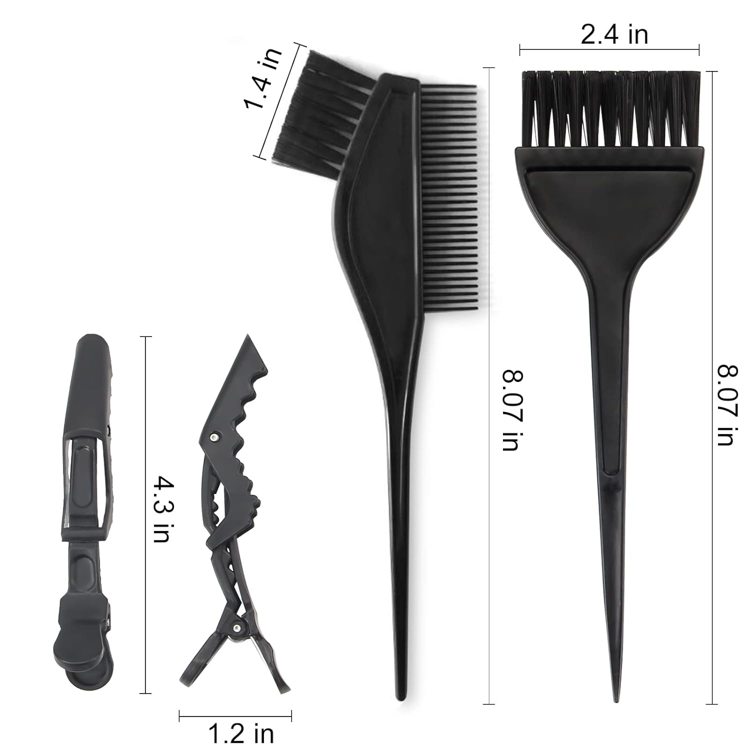 Yexixsr 5Pcs Professional Salon Hair Coloring Dyeing Kit, Hair Bleach Dit Hair Coloring Products with Hair Dye Brush, Hair Color Bowl, Hair Clips - Image 5