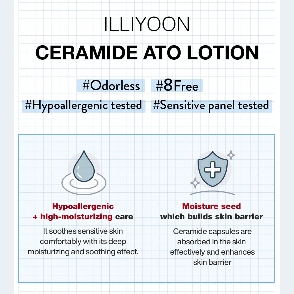 Illiyoon Ceramide Ato Lightweight Lotion 2.29 fl.oz Vegan Certified for Dry Sensitive Skin - Image 2