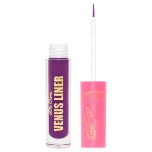 Lime Crime Venus Pigmented Liquid Eyeliner with Precision Brush, Wisteria (Vivid Purple) - Ultra Matte Water-Based Formula is Long-Lasting, Smudge-Proof & Quickly Dries - Vegan & Cruelty-Free