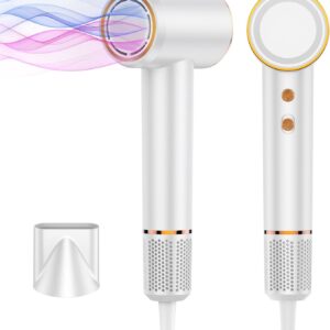 Hair Dryer, 110000 RPM High-Speed Blow Dryer 500 Millions Negative Ionic Care Hair Dryer for Fast Drying, 4 Temps/2 Speeds Lightweight Hairdryer with Magnetic Nozzle for Home Travel Women Man