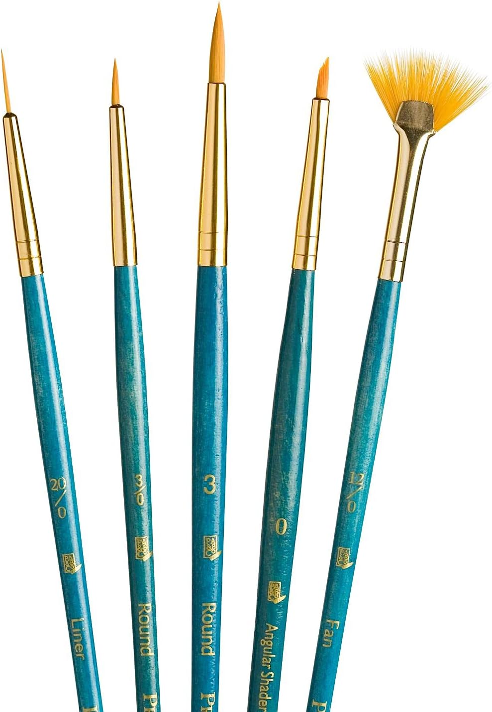 Princeton Real Value, Series 9100, Paint Brush Sets for Acrylic, Oil & Watercolor Painting, Syn-Gold Taklon