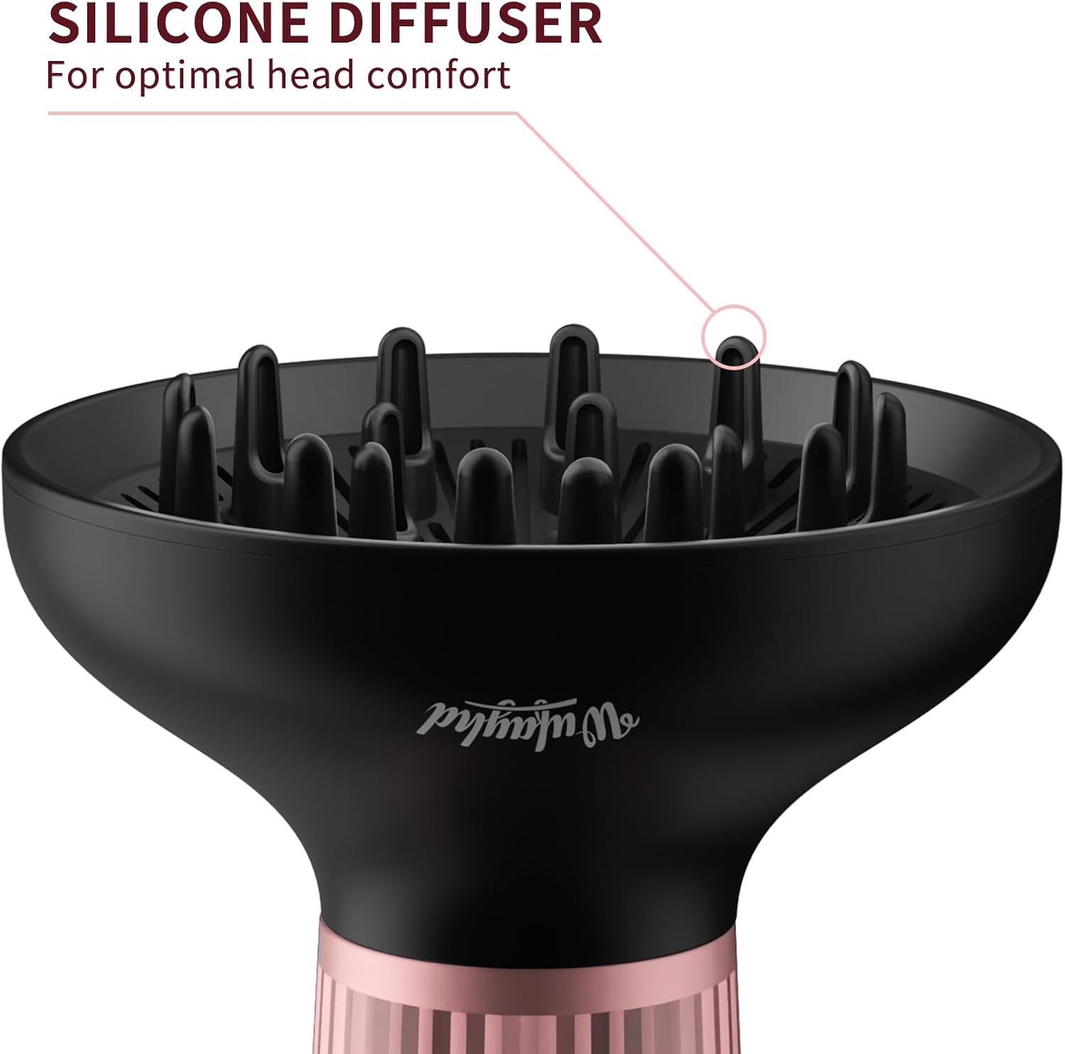 Diffuser Hair Dryer for Curly Hair: Professional 2 in 1 Diffuser & Hair Dryers with Ionic & Ceramic Technology for Wavy Hair Enhances Curls and Waves While Reducing Frizz, Gifts for Women - Image 9