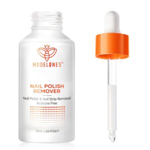 Modelones Nail Polish Remover for Press on Nails & Nail Strips Acetone-Free, Nail Glue Remover Natural Formula Serum Easy Peel for Moisturizing & Care, Non-Toxic, Low Odor, Portable Size