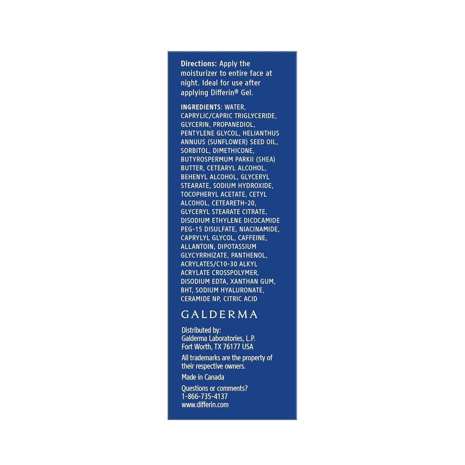 Differin Restorative Night Cream with Hyaluronic Acid for Sensitive Acne Prone Skin 2.5 oz - Image 10