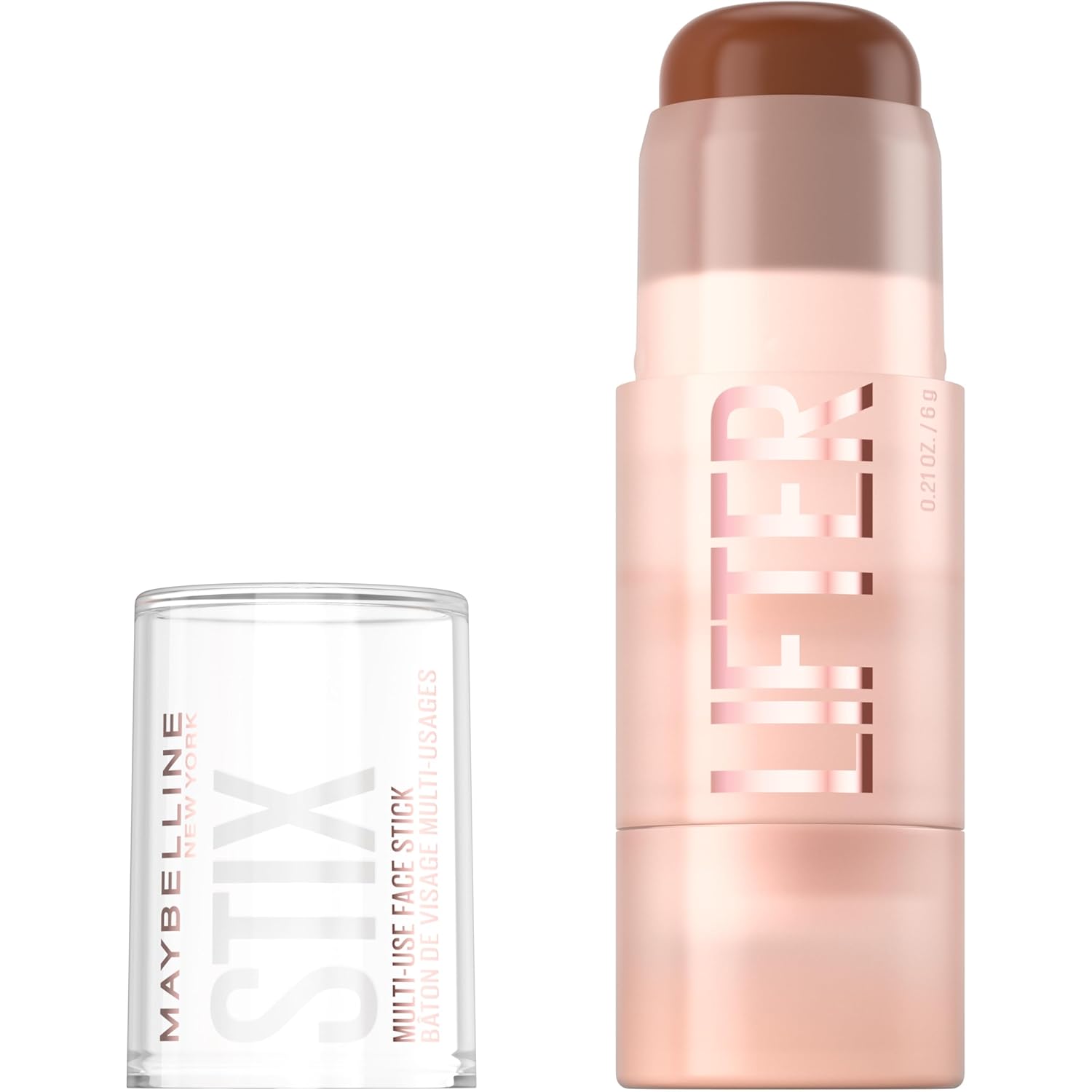 Maybelline Lifter Stix Multi-Use Face Stick - Contour, Bronzer, Concealer and Foundation Stick, All-In-One Creamy Face Makeup with Cranberry Seed Oil, 75, 1 Count