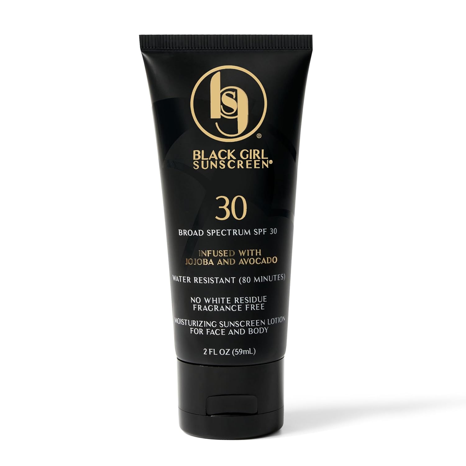 Face & Body Moisturizing Sunscreen Lotion SPF 30, No White-Residue for Melanin Rich Skin (2 Fl. Oz.)