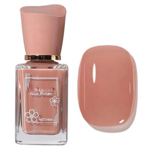Air Dry Nude Pink Gel Nail Polish for Women and Girls - Pastel, Sheer, Jelly Regular Polish - 14ML