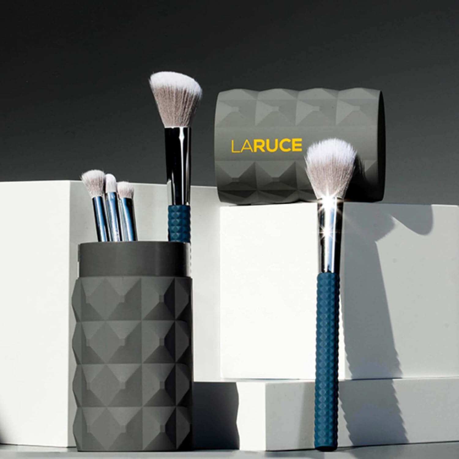 Laruce Beauty Makeup Brush Set – Set of 5 Premium Vegan Brushes for Full Face, Blush, Bronzer, Concealer, Eyeshadow, Contour, and Blend (5 pcs) - Image 5