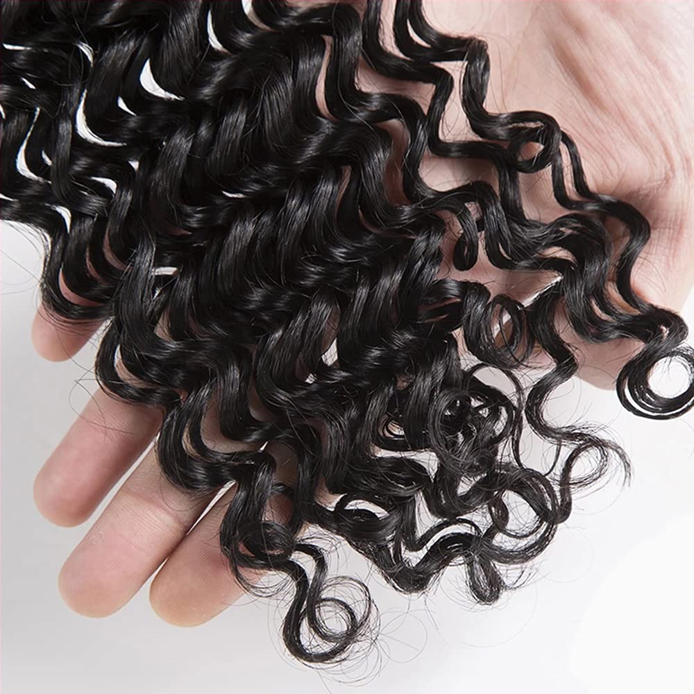 22 24 26 Inch Deep Wave Bundles Human Hair Unprocessed Peruvian Virgin Remy Hair Mixed Length 3 Bundles Natural Black Color Loose Deep Wave Bundles Hair Extensions - Image 4