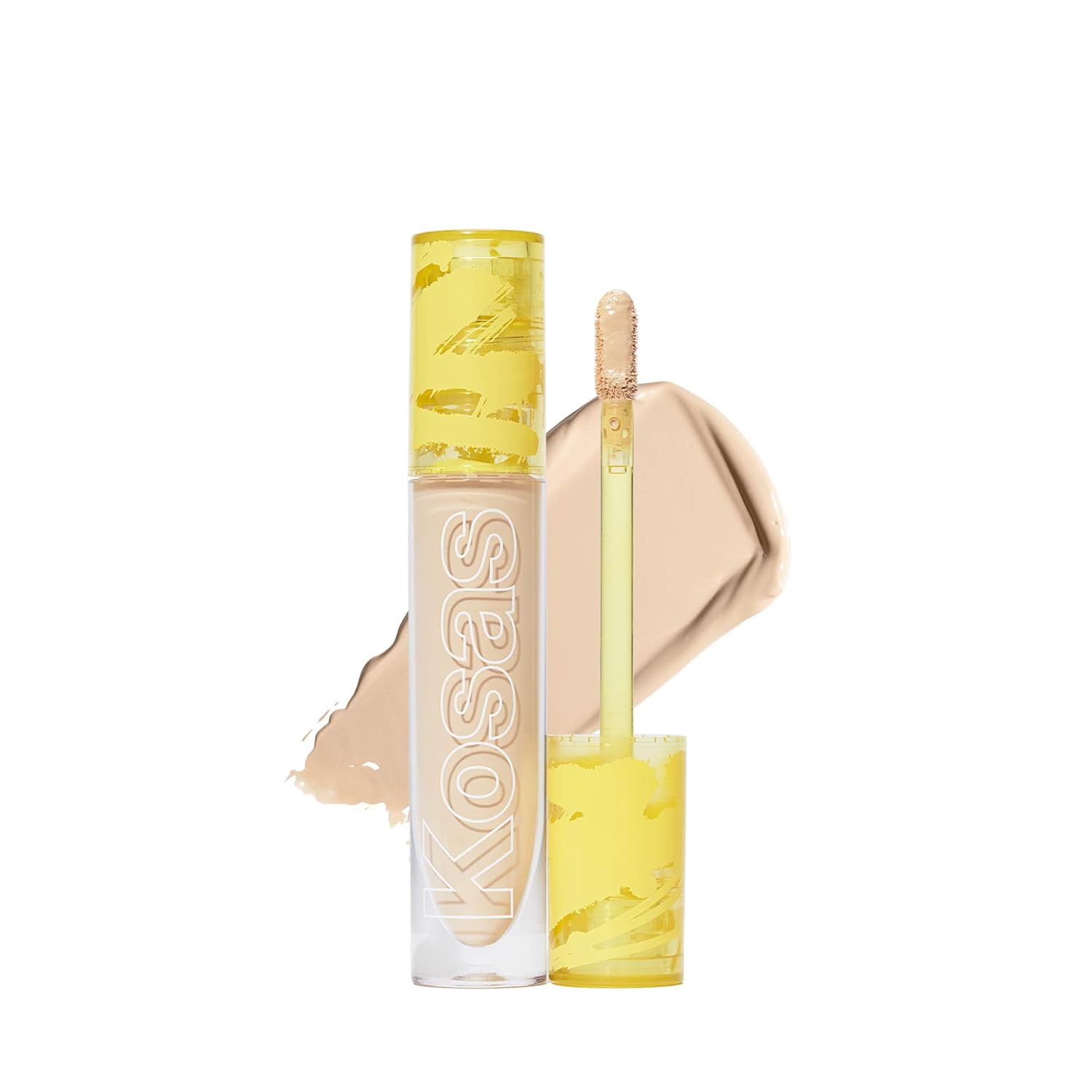 Kosas Revealer Concealer - Medium Coverage Makeup with Hyaluronic Acid, Conceals Dark Circles Under Eyes, Dark Spots and Blemishes + Brightens, Hydrates, Long-Lasting & Vegan, (Tone 04 N)