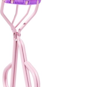 THE QUICK FLICK Eyelash Curler, Stainless Steel Eyelash Curlers with Comb, Safe & Gentle on All Eye Shapes, Pink Eyelash Curler for Separated & Curled Lashes, Travel-Friendly Eyelashes Curler