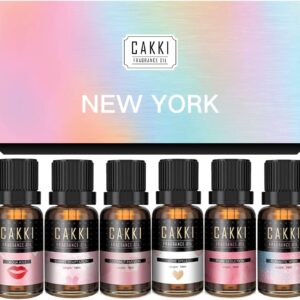 Essential Oils Set for Diffusers for Home, CAKKI Fragrance Oils Gift Set, 6X10ml Pure Aromatherapy Oils,with Pure Seduction, Love Spell,Coconut Passion, Aqua Kiss, for Candles Making
